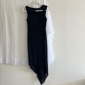 David Meister Black Asymmetrical Cocktail Dress